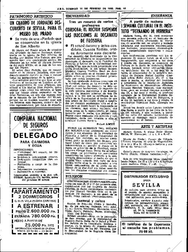 ABC SEVILLA 14-02-1982 página 56