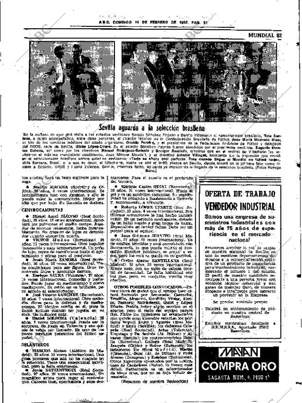 ABC SEVILLA 14-02-1982 página 65