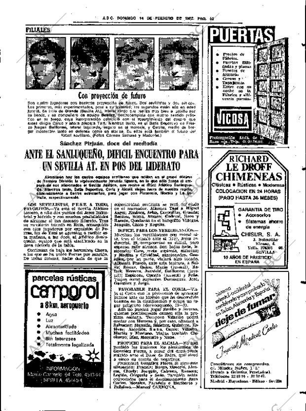 ABC SEVILLA 14-02-1982 página 67