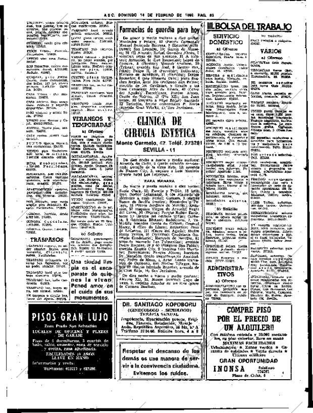 ABC SEVILLA 14-02-1982 página 77
