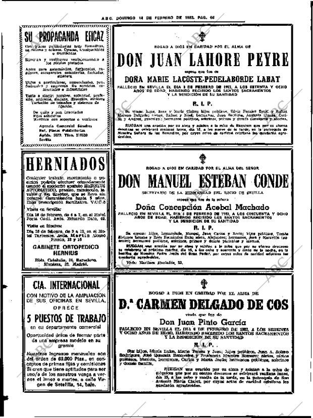 ABC SEVILLA 14-02-1982 página 82