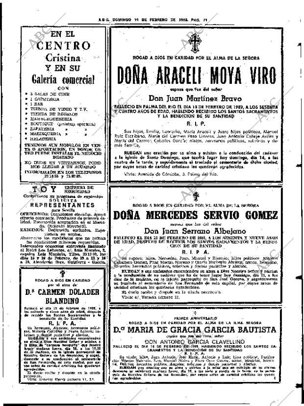 ABC SEVILLA 14-02-1982 página 85