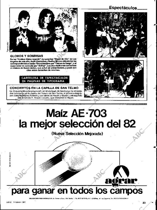 ABC SEVILLA 14-02-1982 página 95