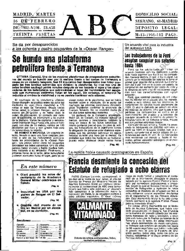 ABC MADRID 16-02-1982 página 13