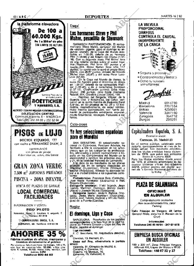 ABC MADRID 16-02-1982 página 72