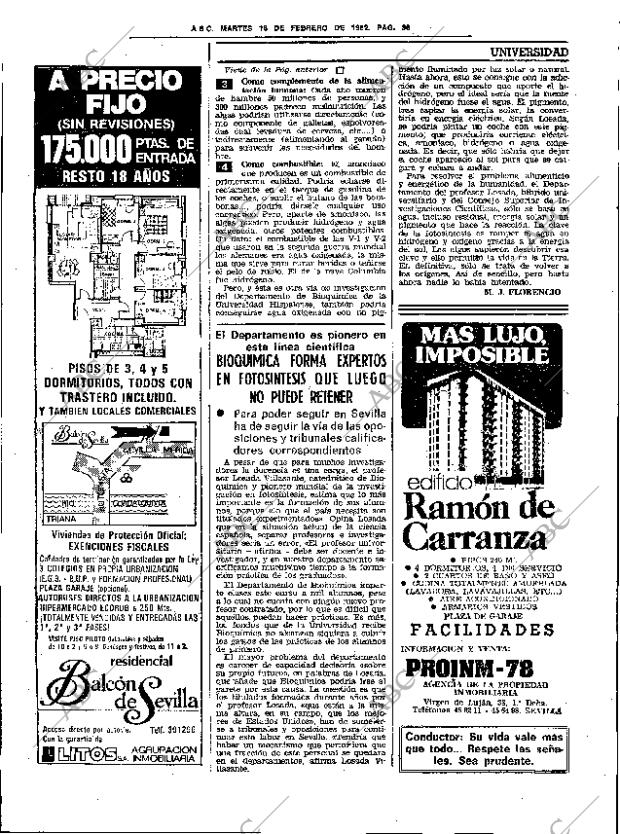 ABC SEVILLA 16-02-1982 página 52