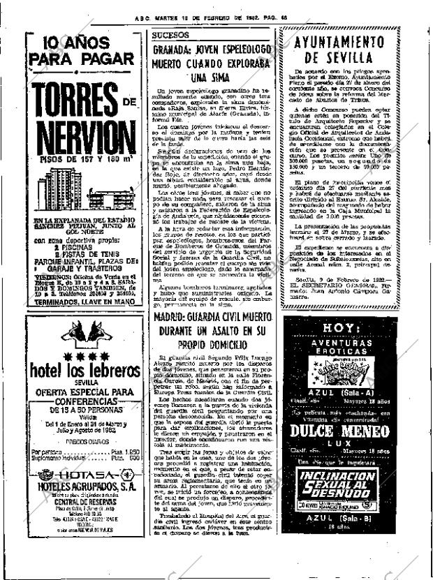 ABC SEVILLA 16-02-1982 página 62