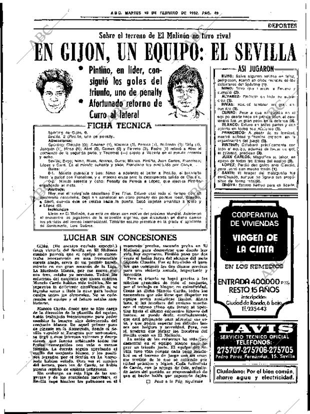 ABC SEVILLA 16-02-1982 página 65