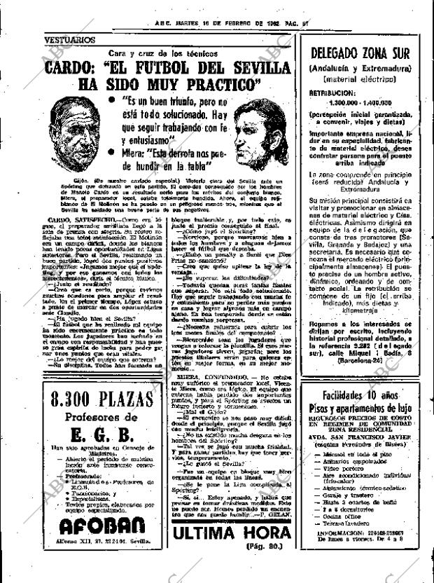 ABC SEVILLA 16-02-1982 página 67