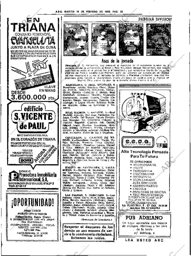 ABC SEVILLA 16-02-1982 página 68