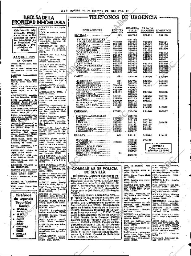 ABC SEVILLA 16-02-1982 página 83