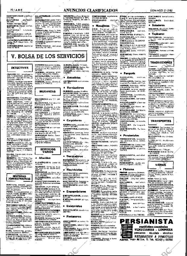 ABC MADRID 21-02-1982 página 84