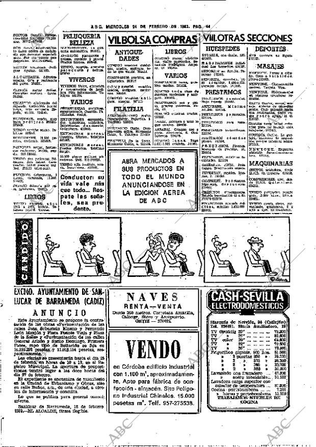 ABC SEVILLA 24-02-1982 página 54