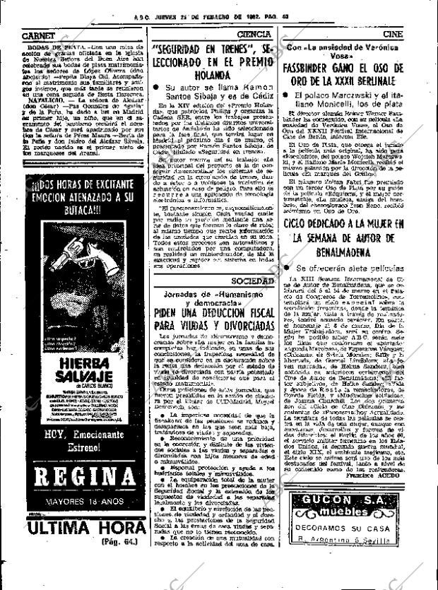 ABC SEVILLA 25-02-1982 página 48