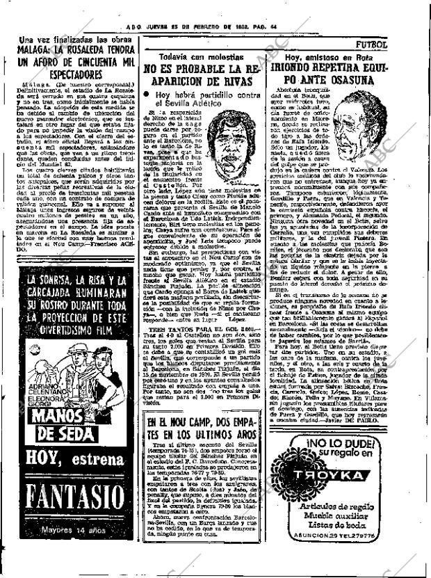 ABC SEVILLA 25-02-1982 página 52