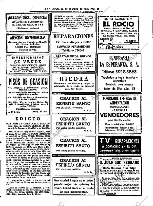 ABC SEVILLA 25-02-1982 página 68