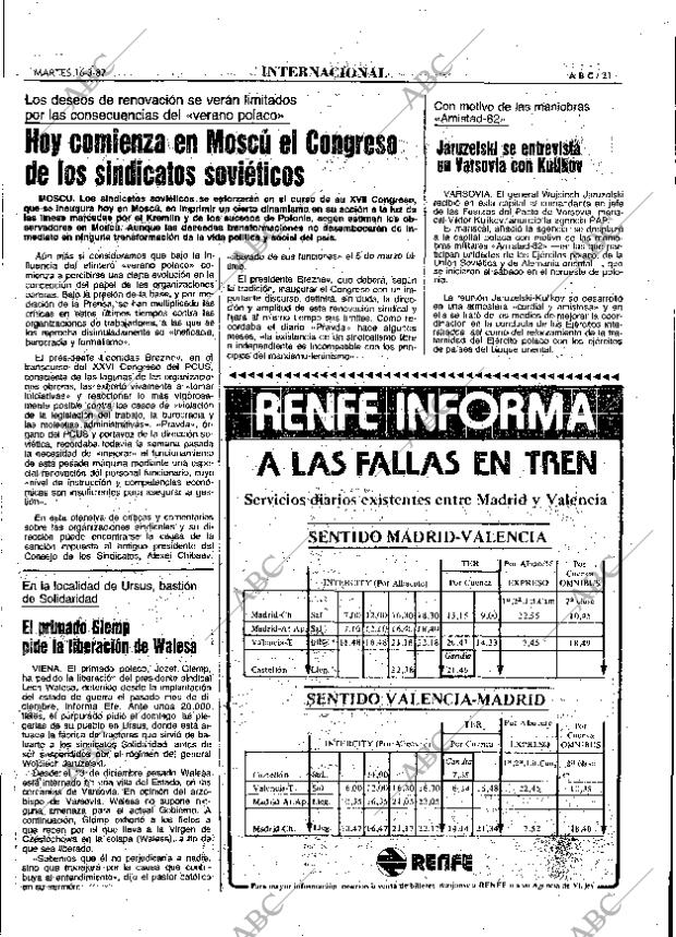 ABC MADRID 16-03-1982 página 29