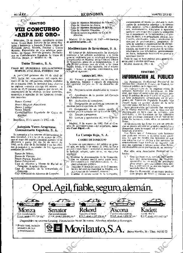 ABC MADRID 23-03-1982 página 58