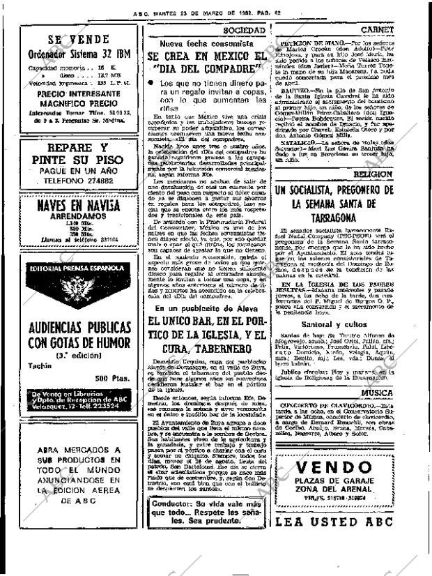 ABC SEVILLA 23-03-1982 página 62