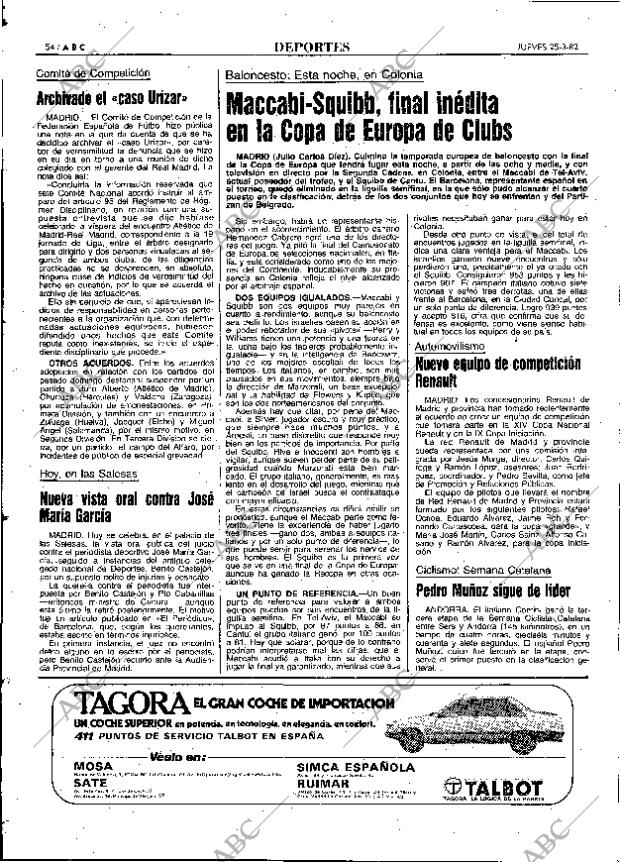 ABC MADRID 25-03-1982 página 62