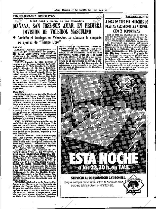 ABC SEVILLA 27-03-1982 página 61