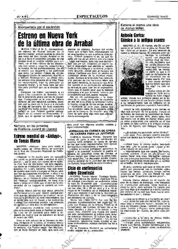 ABC MADRID 18-04-1982 página 84