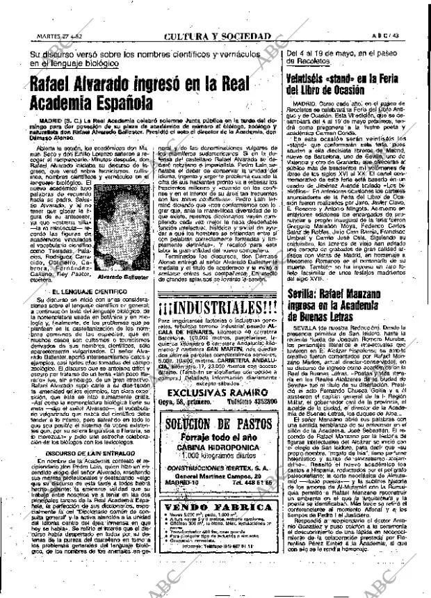 ABC MADRID 27-04-1982 página 43