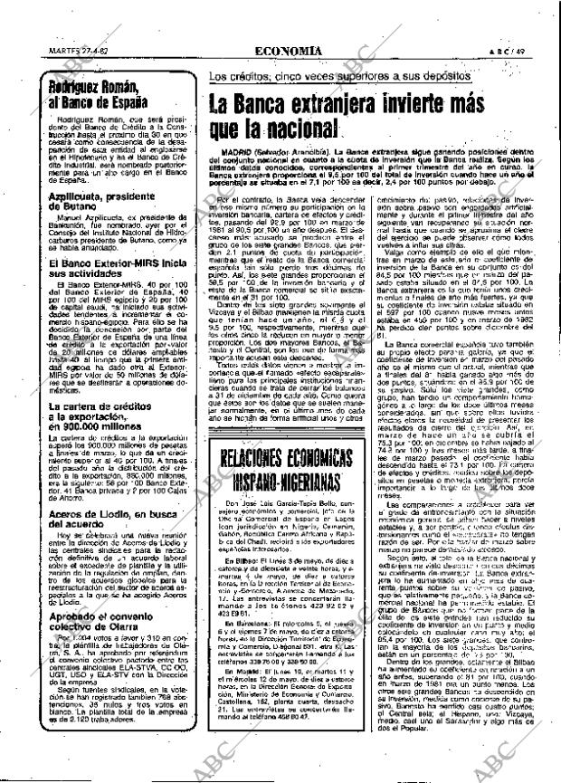 ABC MADRID 27-04-1982 página 49