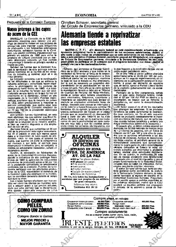 ABC MADRID 27-04-1982 página 54