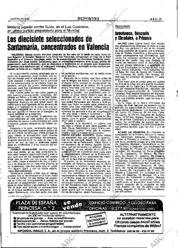 ABC MADRID 27-04-1982 página 69