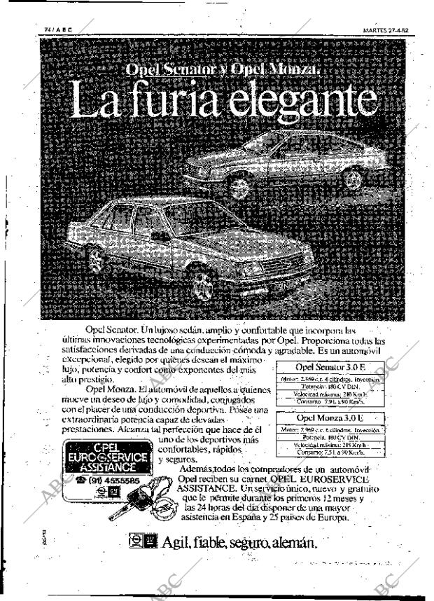 ABC MADRID 27-04-1982 página 74