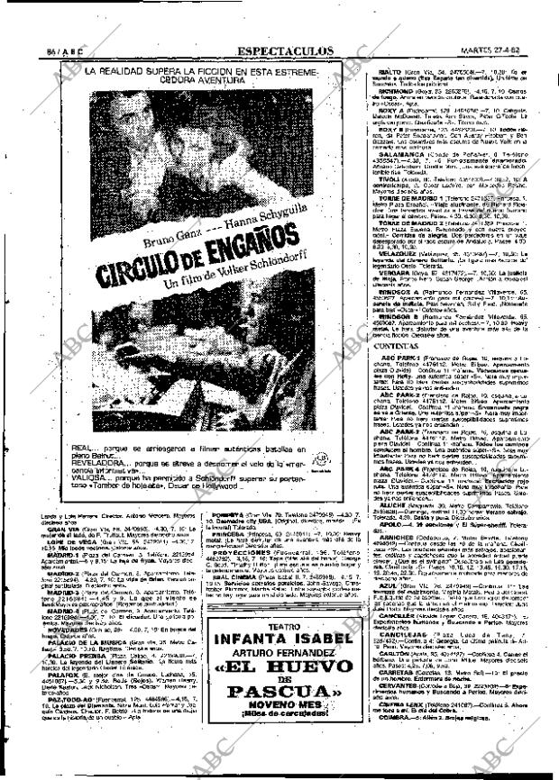 ABC MADRID 27-04-1982 página 86