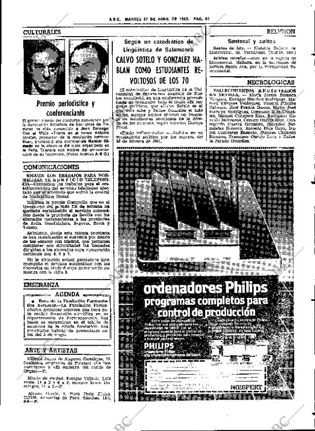 ABC SEVILLA 27-04-1982 página 85