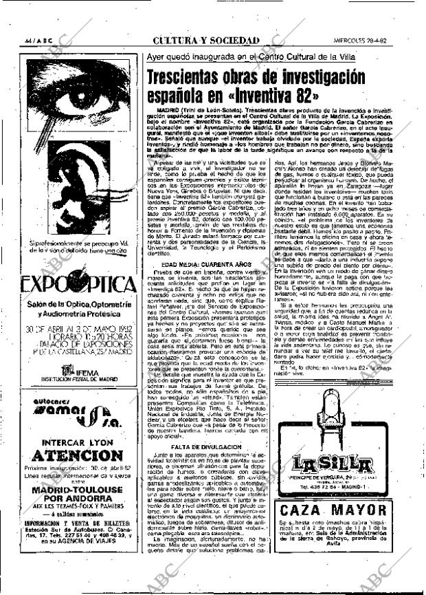 ABC MADRID 28-04-1982 página 44