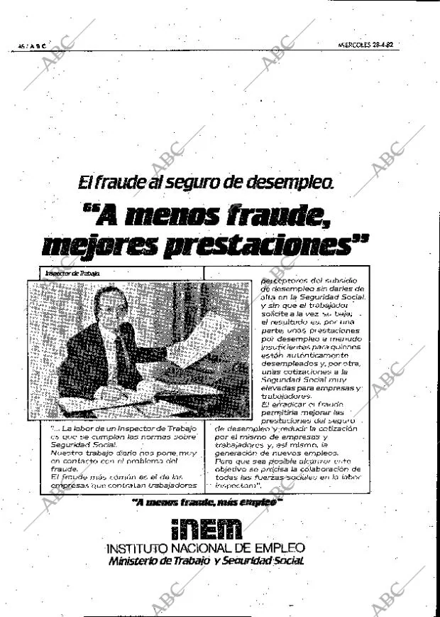 ABC MADRID 28-04-1982 página 46