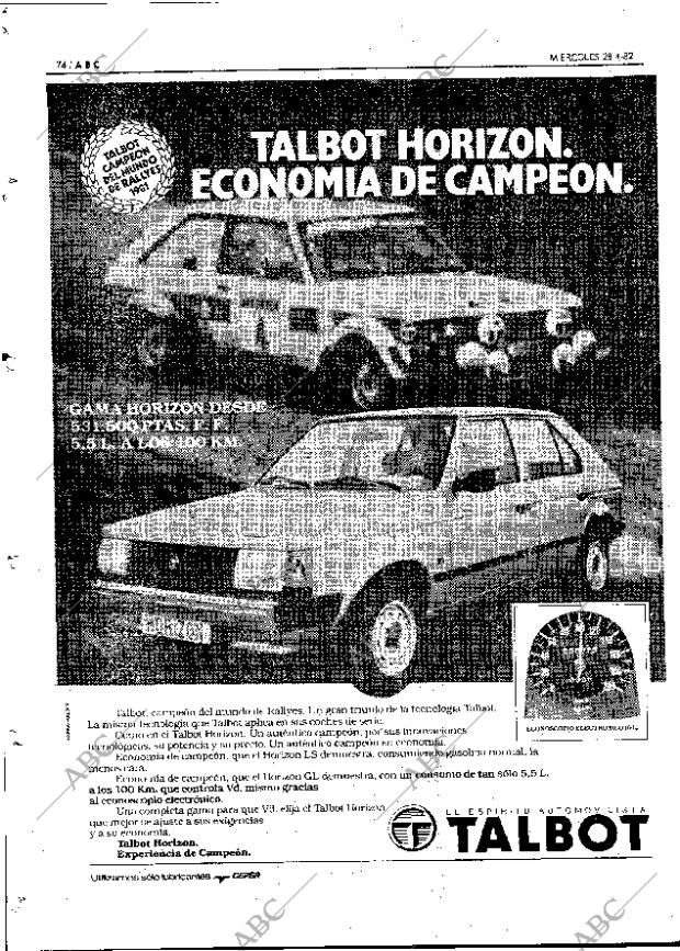 ABC MADRID 28-04-1982 página 74