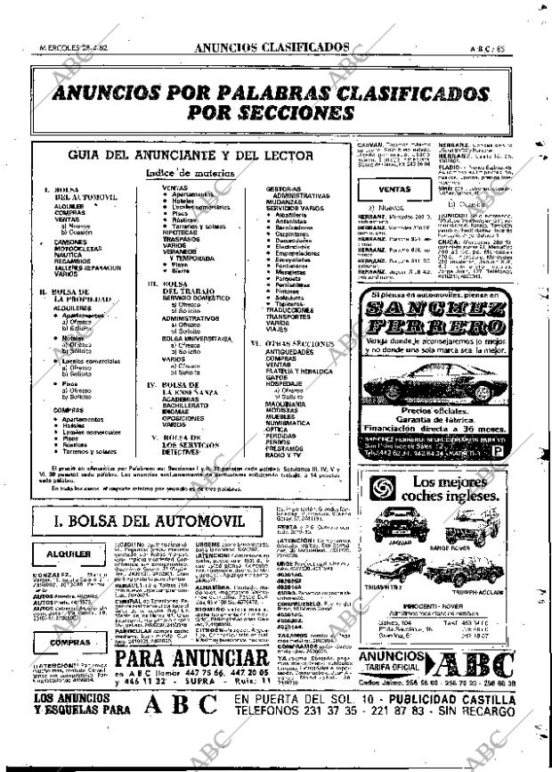 ABC MADRID 28-04-1982 página 85