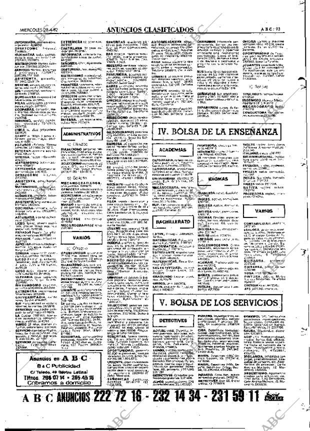 ABC MADRID 28-04-1982 página 93