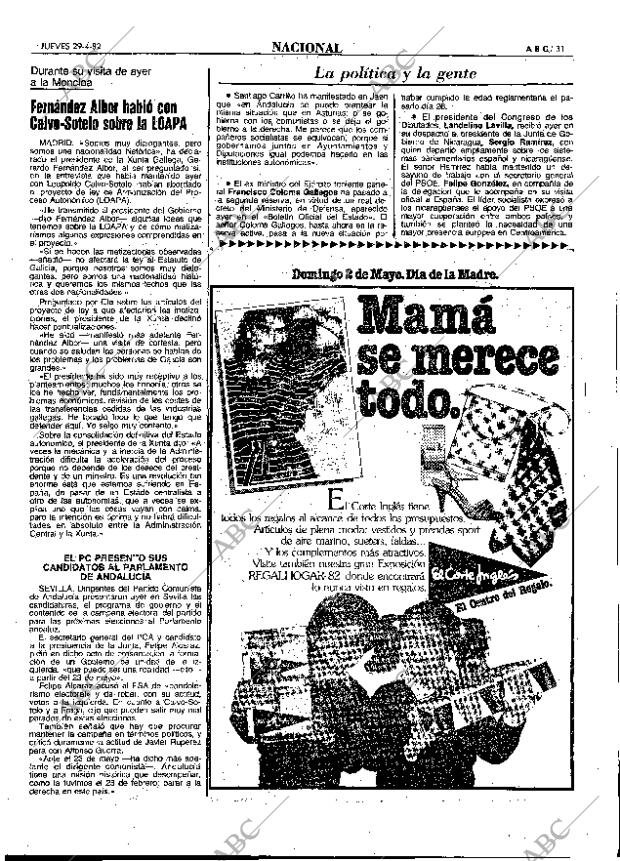 ABC MADRID 29-04-1982 página 31