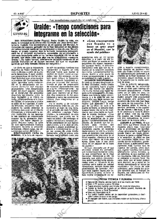 ABC MADRID 29-04-1982 página 62