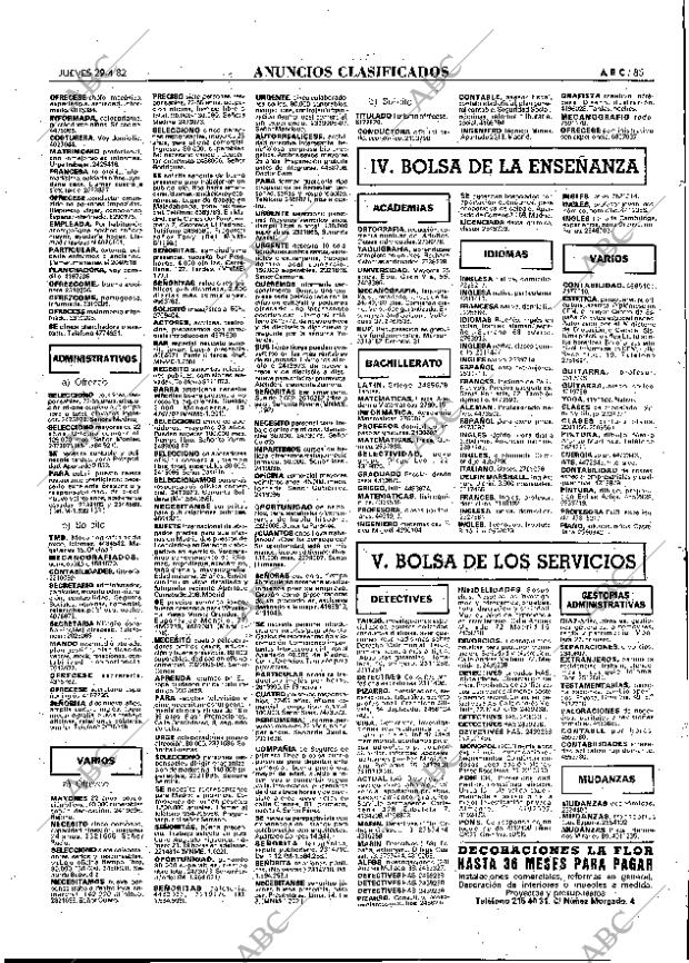 ABC MADRID 29-04-1982 página 85