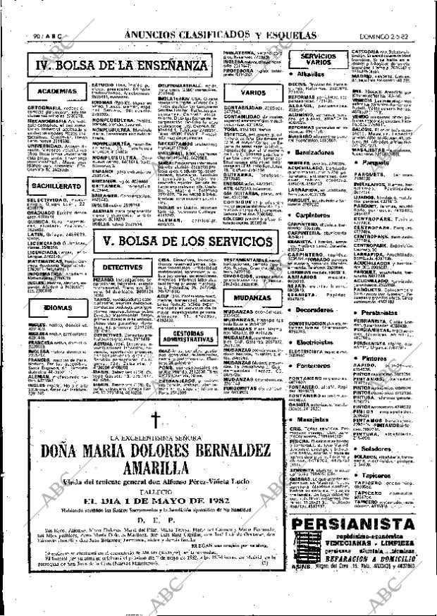 ABC MADRID 02-05-1982 página 90