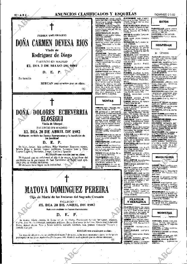 ABC MADRID 02-05-1982 página 92