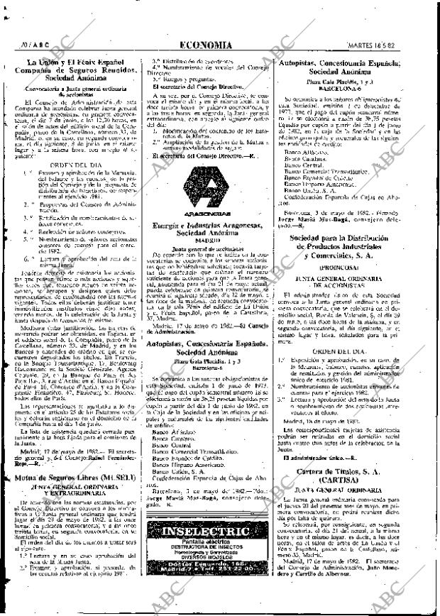 ABC MADRID 18-05-1982 página 70
