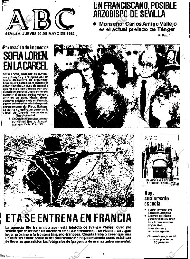 ABC SEVILLA 20-05-1982 página 1