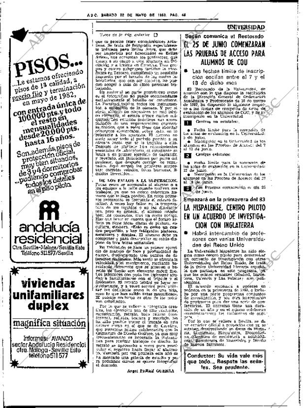 ABC SEVILLA 22-05-1982 página 62