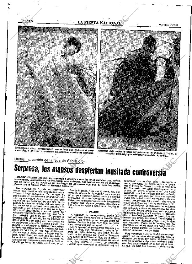 ABC MADRID 25-05-1982 página 74