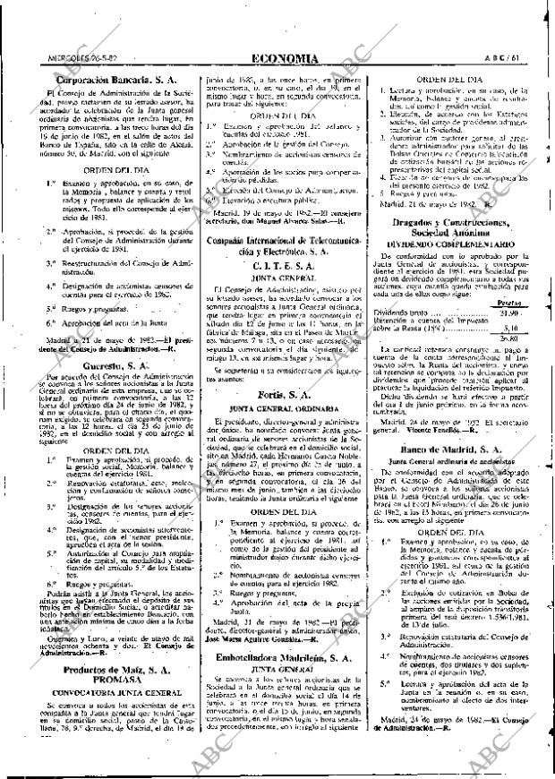 ABC MADRID 26-05-1982 página 61