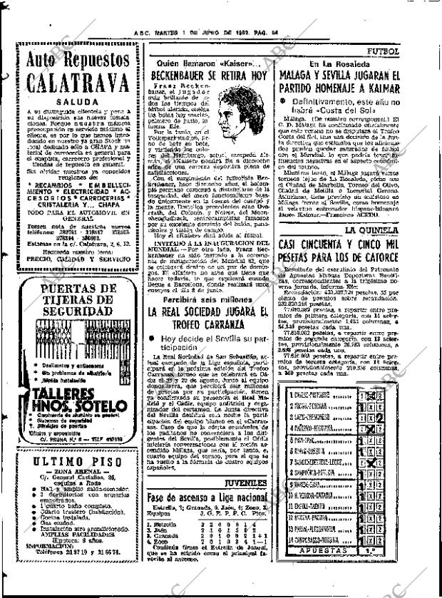 ABC SEVILLA 01-06-1982 página 88
