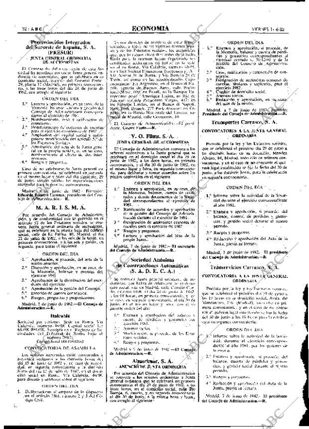 ABC MADRID 11-06-1982 página 52